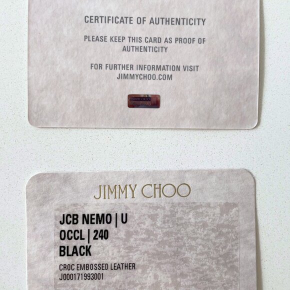 Jimmy Choo NEMO Wallet – Black Croc-Embossed Leather (Brand New) - Picture 9 of 9